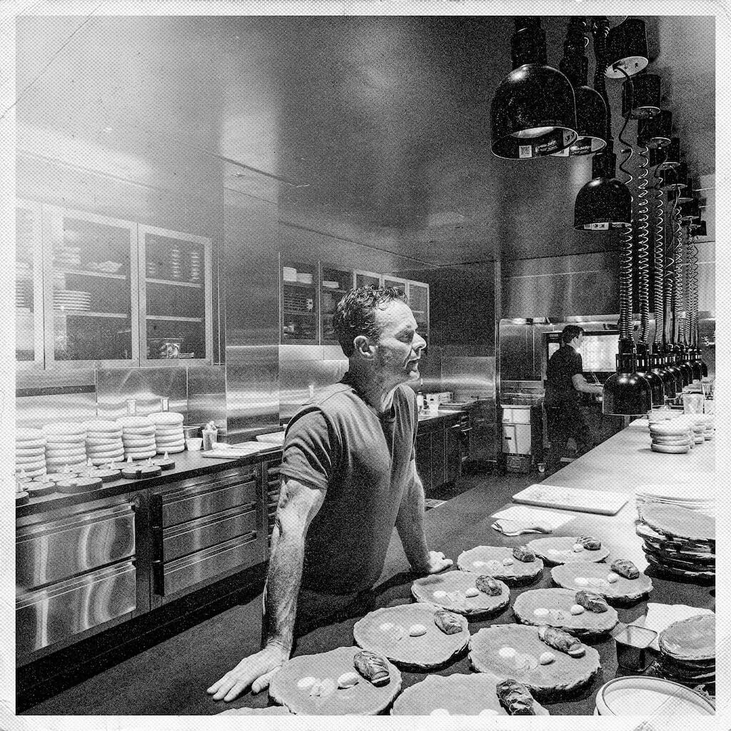 Chef Douglas Keane in the kitchen